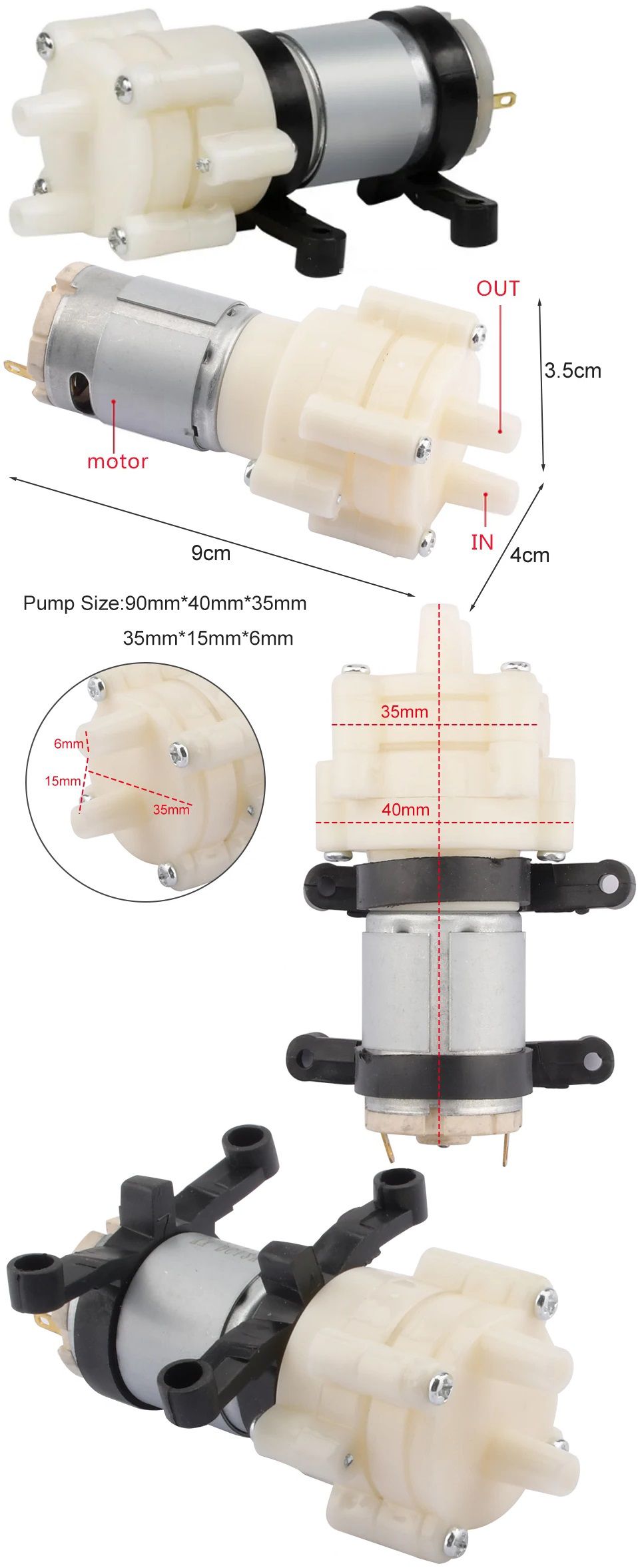 Bomba de Liquidos 6-12v. de diafragma
